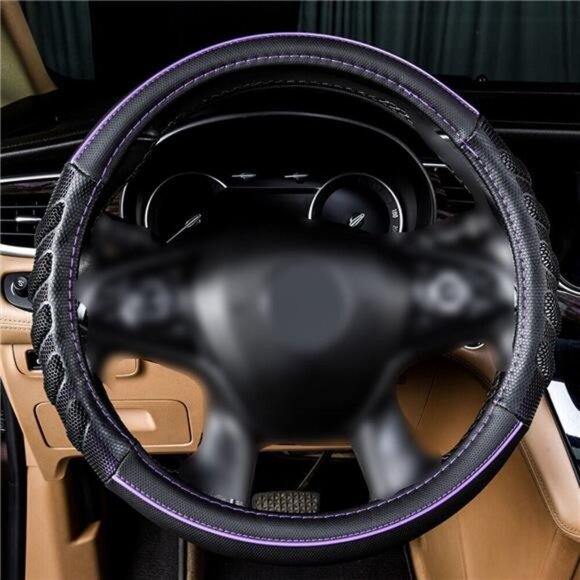 Flying Banner car Steering Wheel Cover Faux Leather Massage Universal fit 3D - Picture 2 of 7